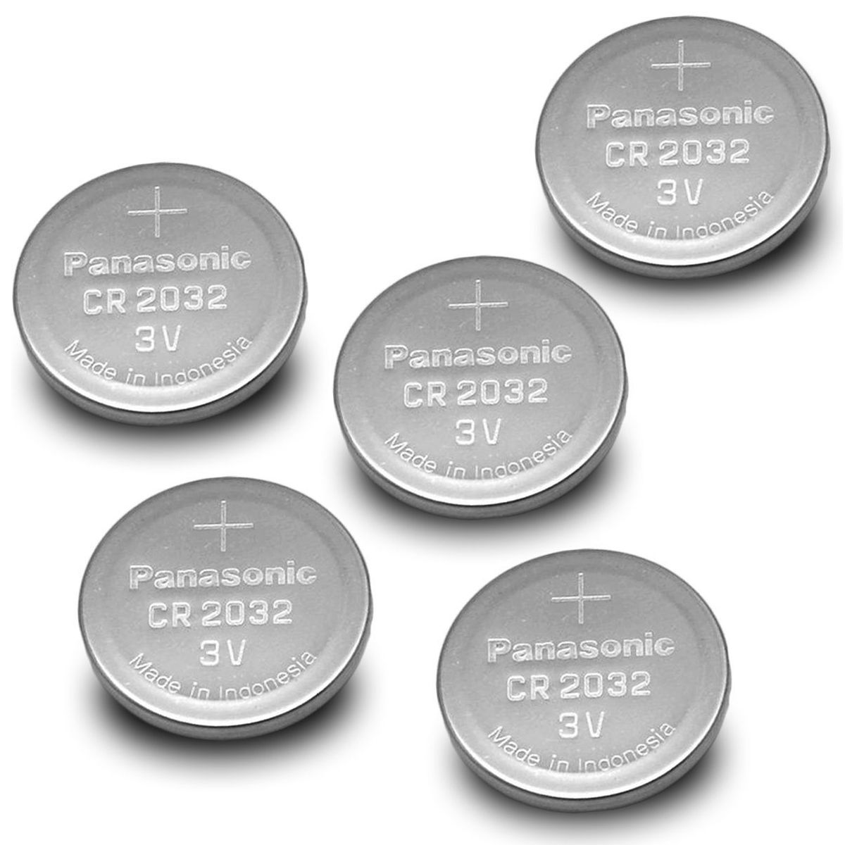 PANASONIC - Pack 5 Pilas Panasonic Botón Litio Cr2032 3V