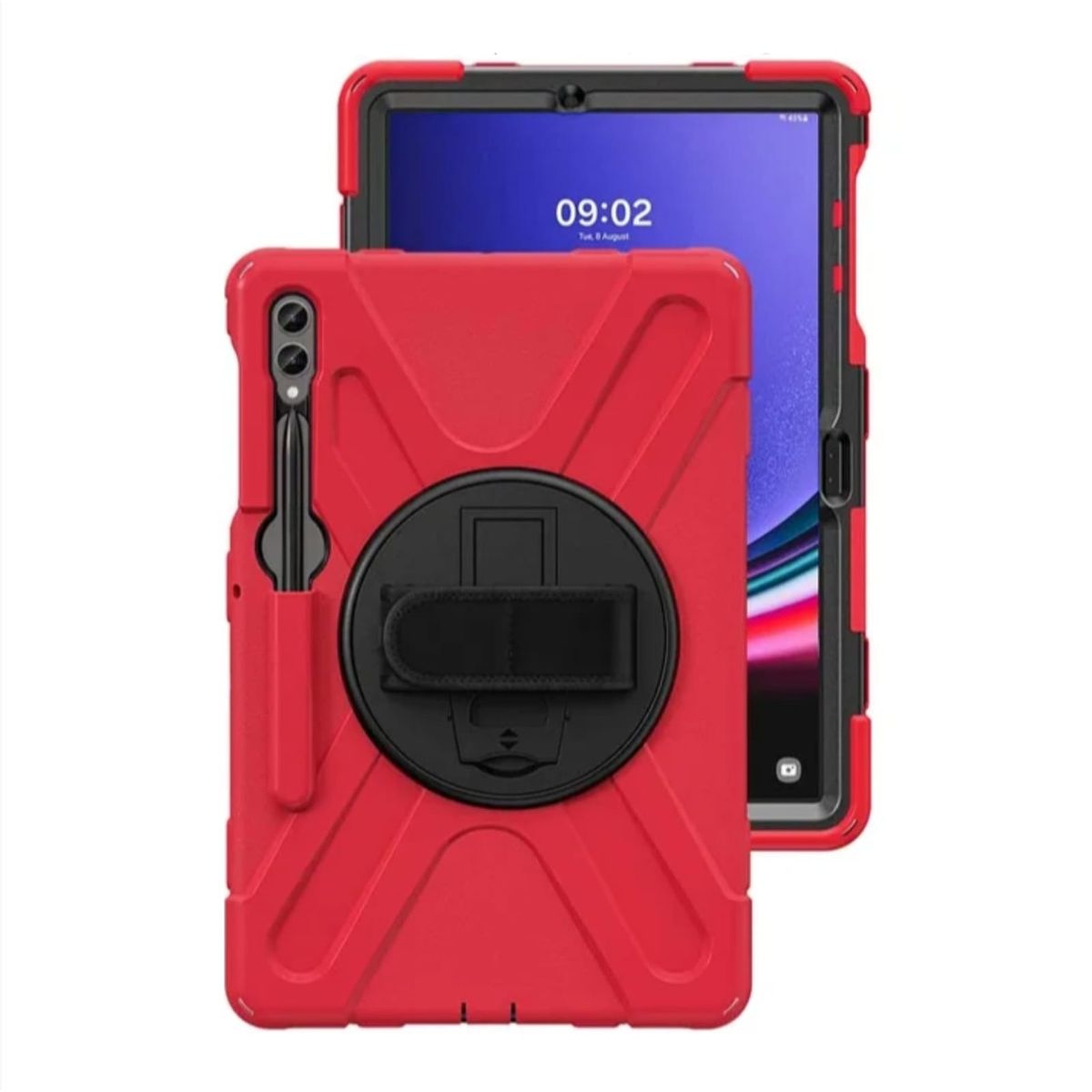 GENERICO - Funda Antigolpes compatible Samsung Galaxy Tab S9 FE+ Rojo