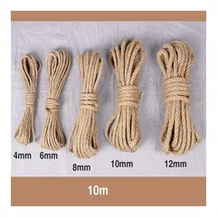 GENERICO - Cuerda cañamo yute 4mm X 10 MTS