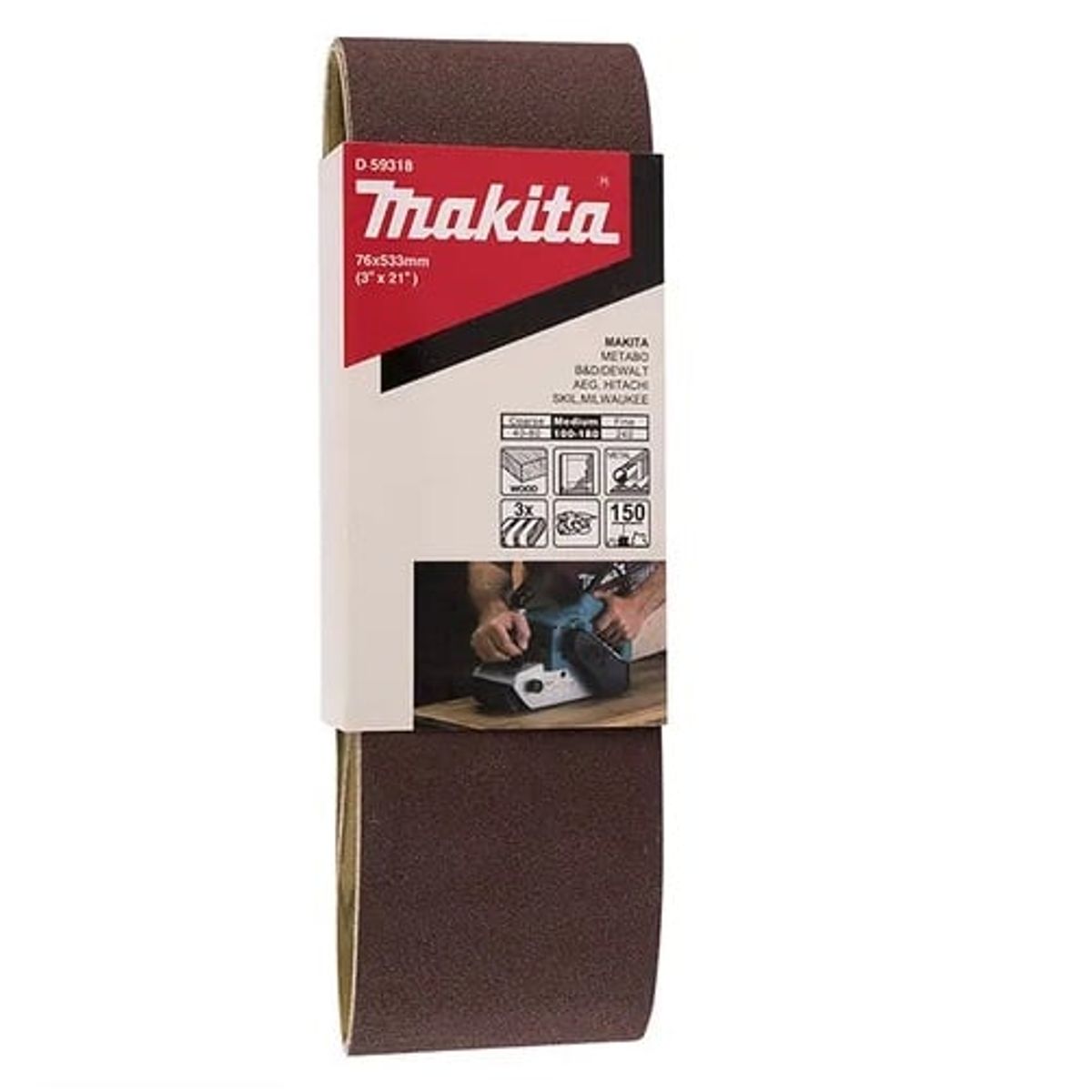 MAKITA - Lijas De Banda 76x533 mm Grano 150 Makita D-59318