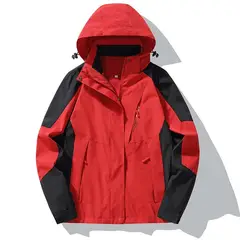 KNOWMLAB - Chaqueta Casual Hombre Con Sombrero Rojo
