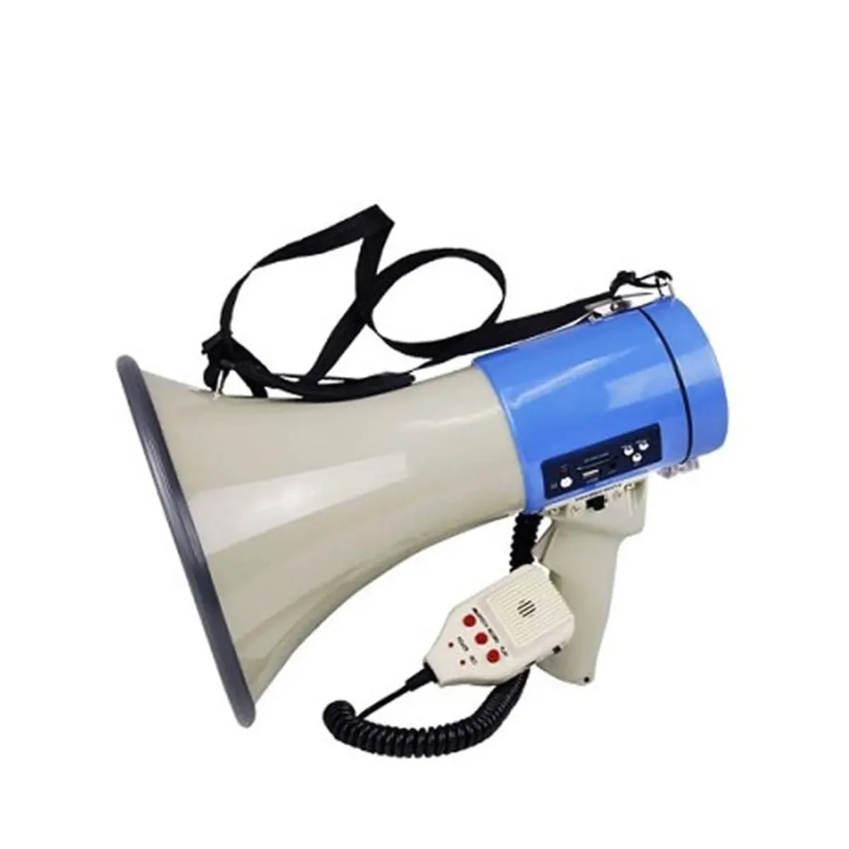 GENERICO - Megafono Sirena Portatil 50W Batería Recargable USB MP3