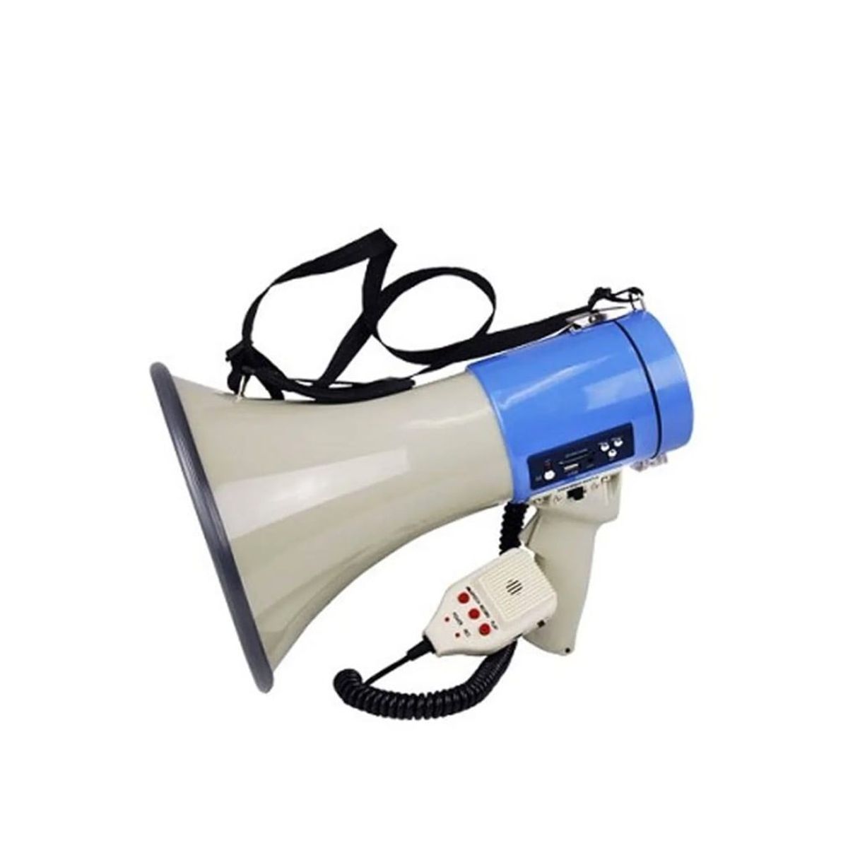 GENERICO - Megafono Sirena Portatil 50W Batería Recargable USB MP3