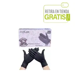 MAXCARE - Guantes Latex Profesionales resistentes Talla L 50un