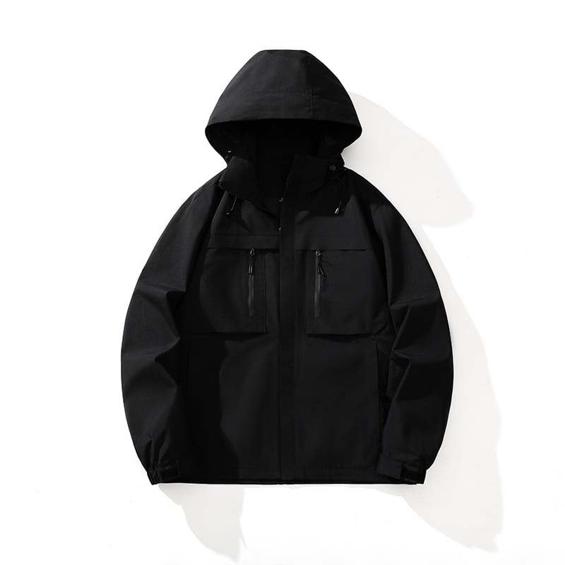 KNOWMLAB - Chaqueta Casual Hombre Con Sombrero Negro