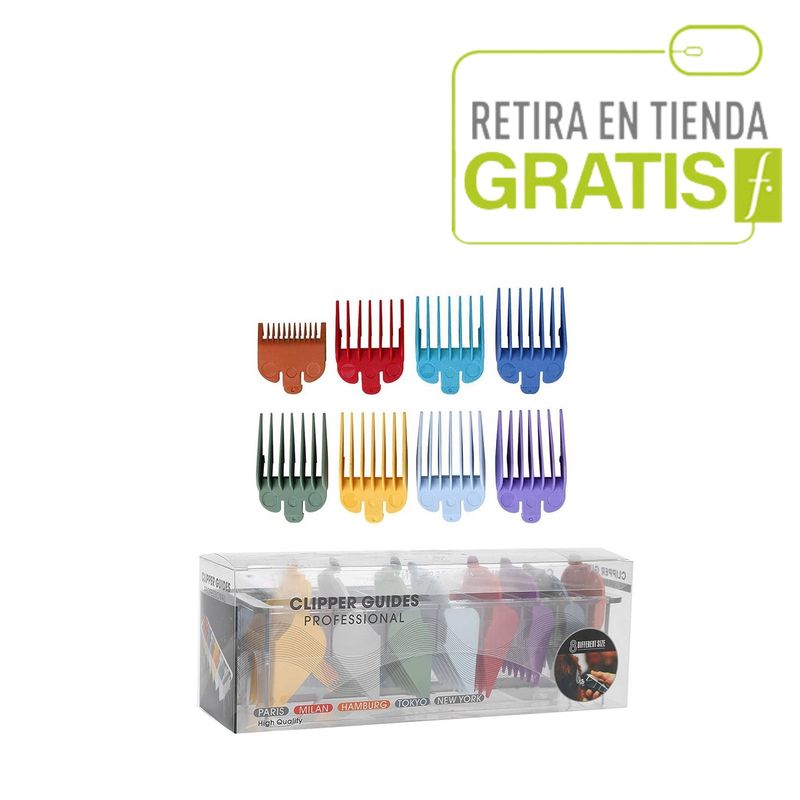 GENERICO - Set 8 Peines Repuestos de Máquina Corte (Para iClipper® y WAHL)