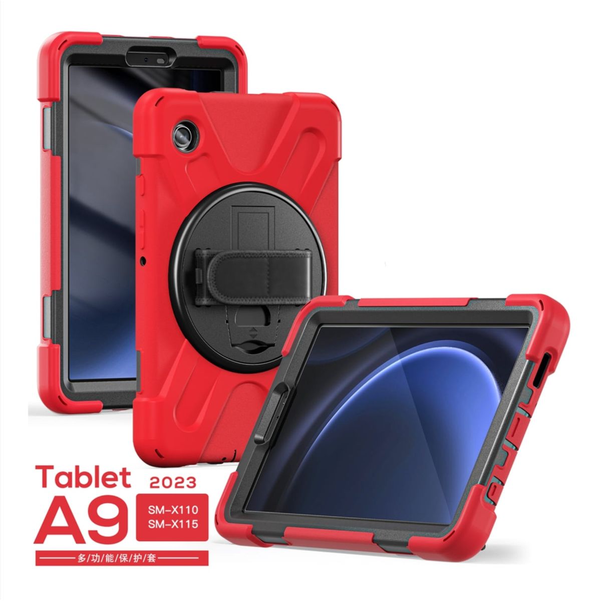 GENERICO - Funda Antigolpes compatible con Samsung Galaxy Tab A9 Rojo