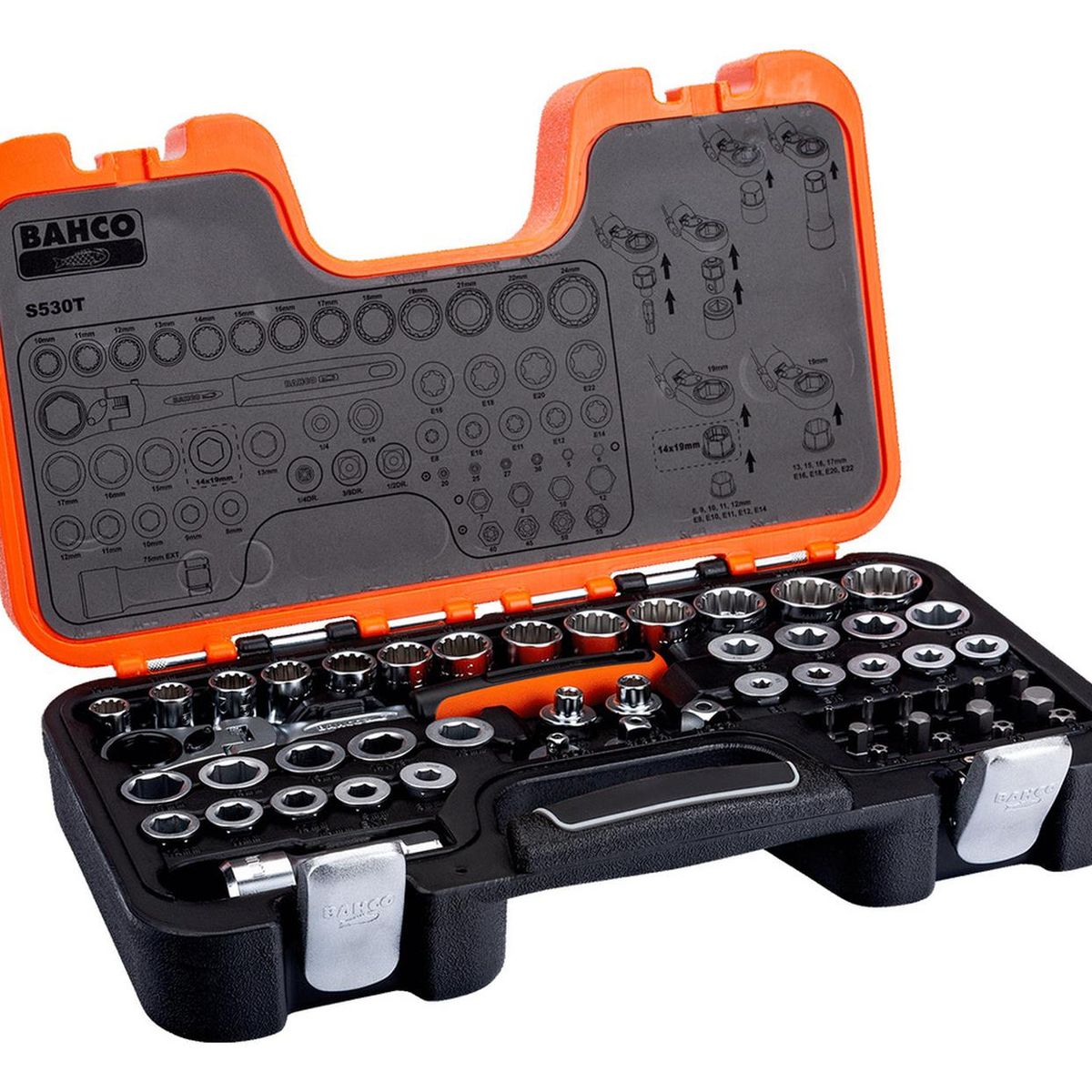 BAHCO - Juego 53 Herramientas Dados Pasantes Chicharra S530t Bahco