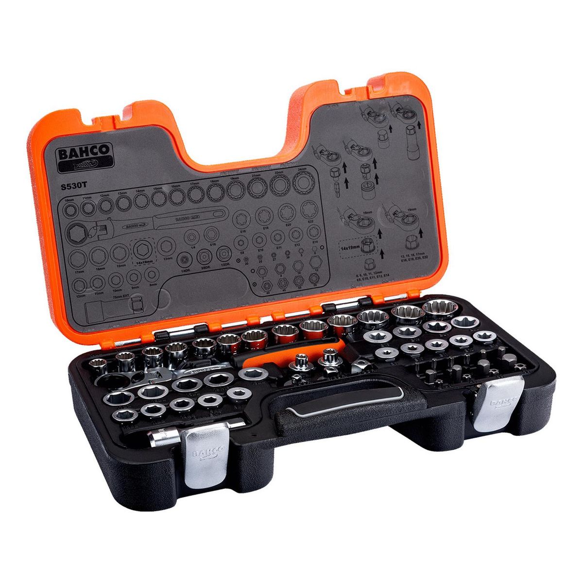 BAHCO - Juego 53 Herramientas Dados Pasantes Chicharra S530t Bahco