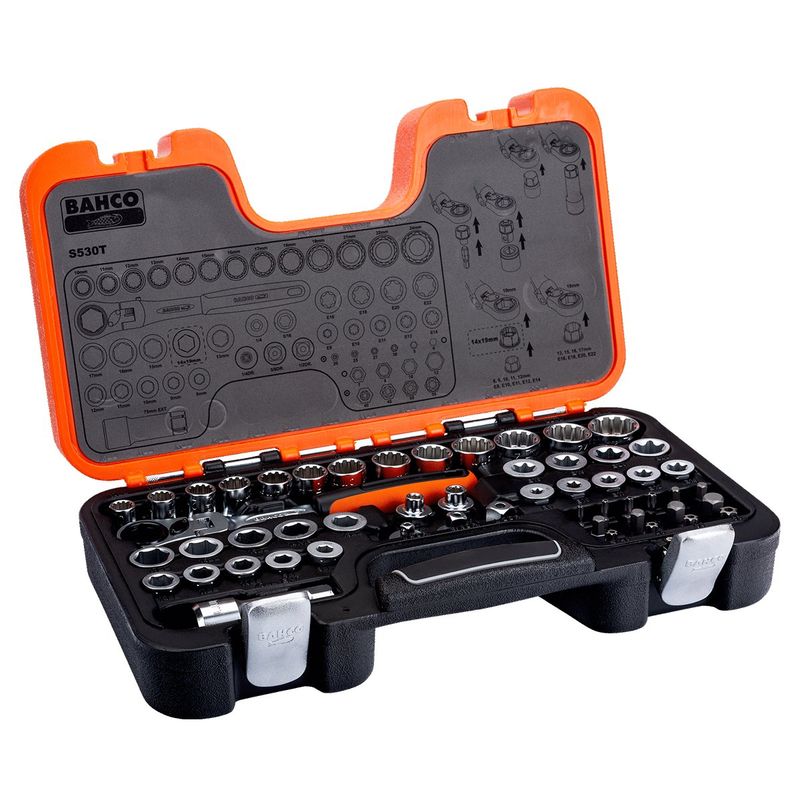 BAHCO - Juego 53 Herramientas Dados Pasantes Chicharra S530t Bahco