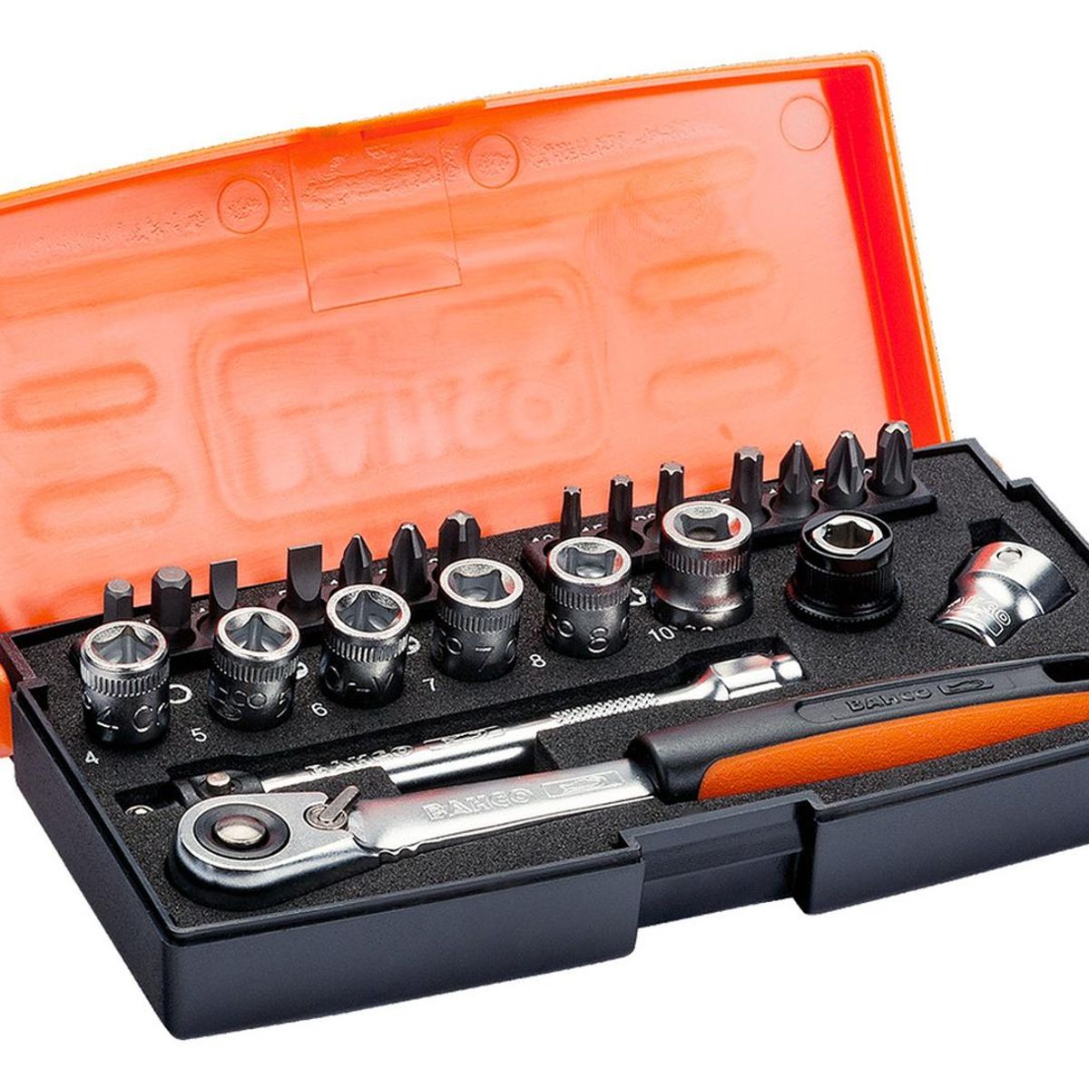 BAHCO - Juego De 24 Herramientas Dados Y Puntas 14 Sl24 Bahco