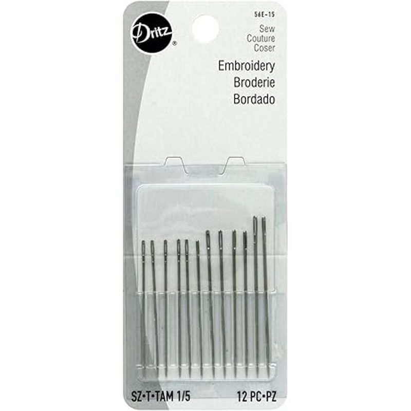 GENERICO - 16 agujas para bordar  3-9 dritz