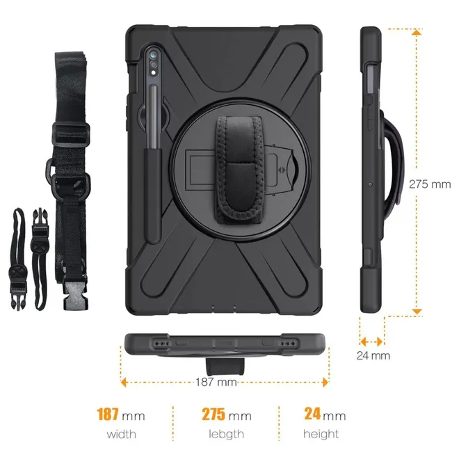 GENERICO - Funda Antigolpes compatible con Samsung Galaxy Tab S7 FE Negro