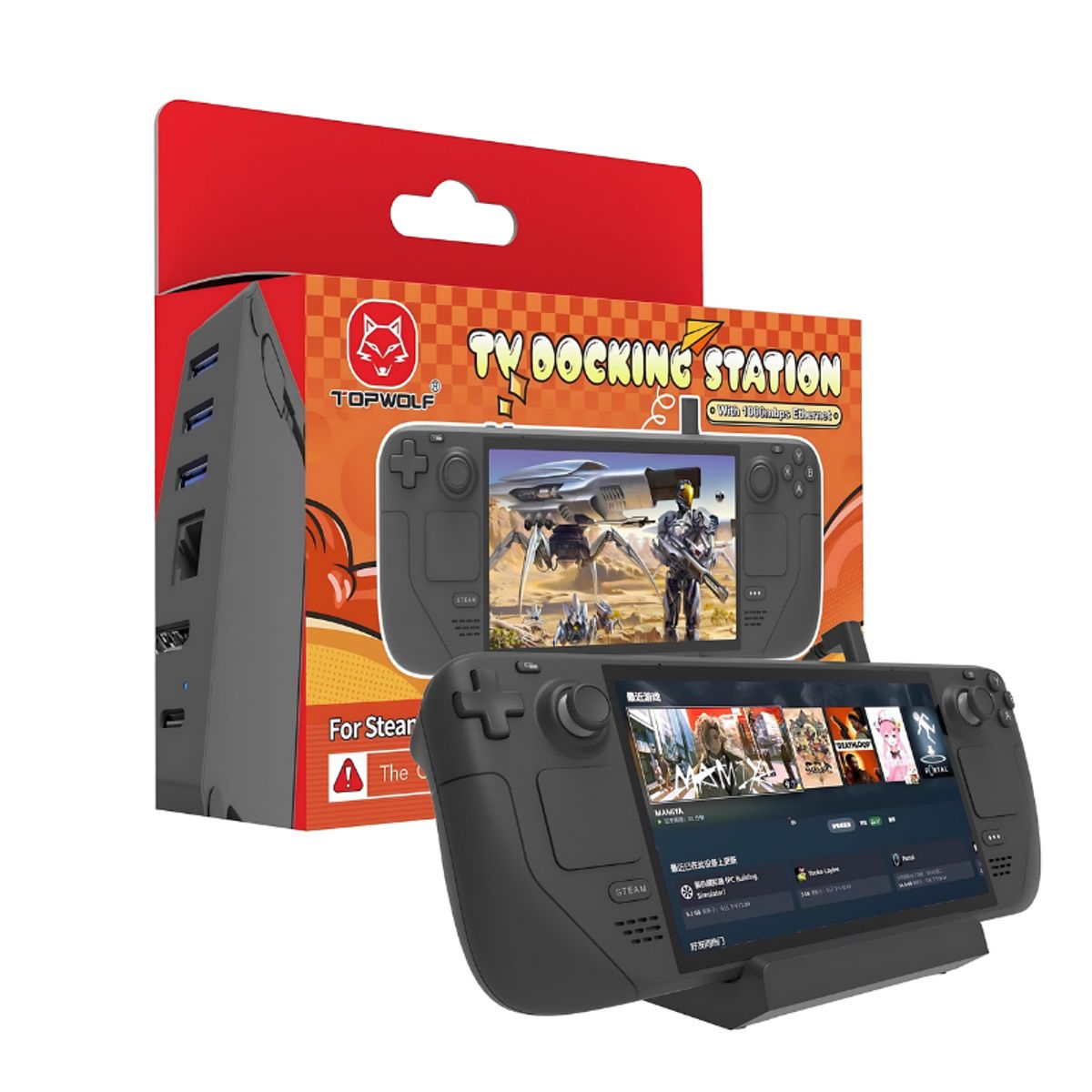 GENERICO - Dock para Steam Deck 6 en 1 ethernet