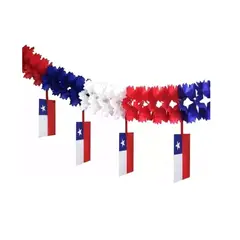 GENERICO - Guirnalda Flor Bandera Chile Fiestas Patrias