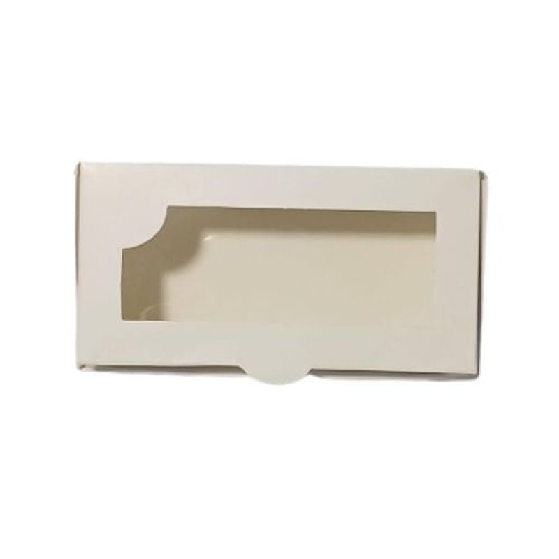 GENERICO - Caja Para 5 Alfajores 14x7x3cm Con ventana 25 Unidades