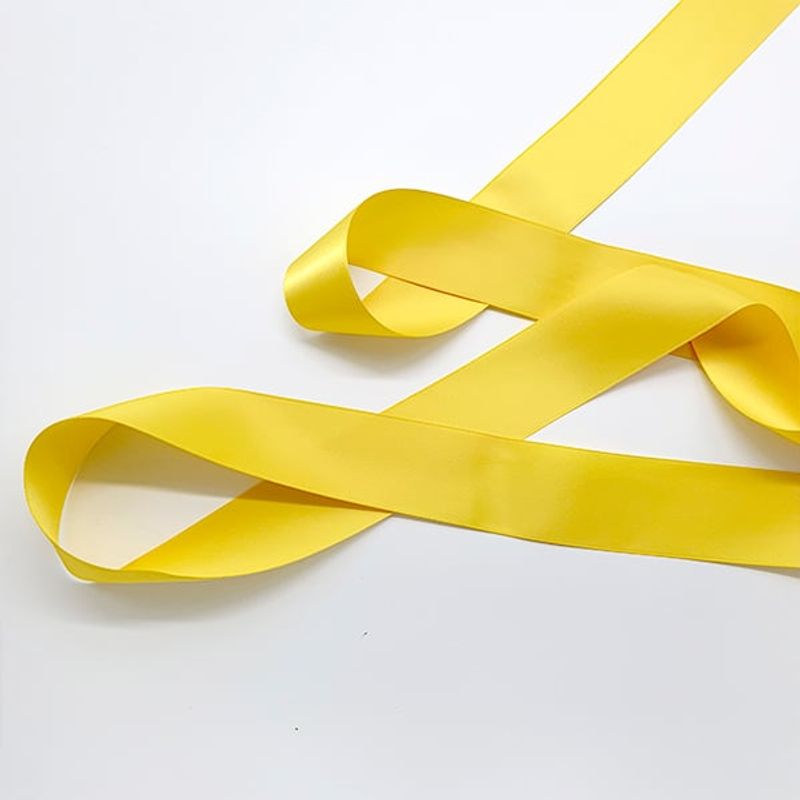 GENERICO - cinta de satin de 2.5 cm X 10 metros de largo AMARILLO