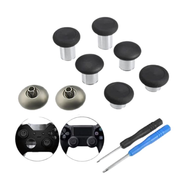 GENERICO Análogos de metal para control PS4 y Xbox One repuesto swap