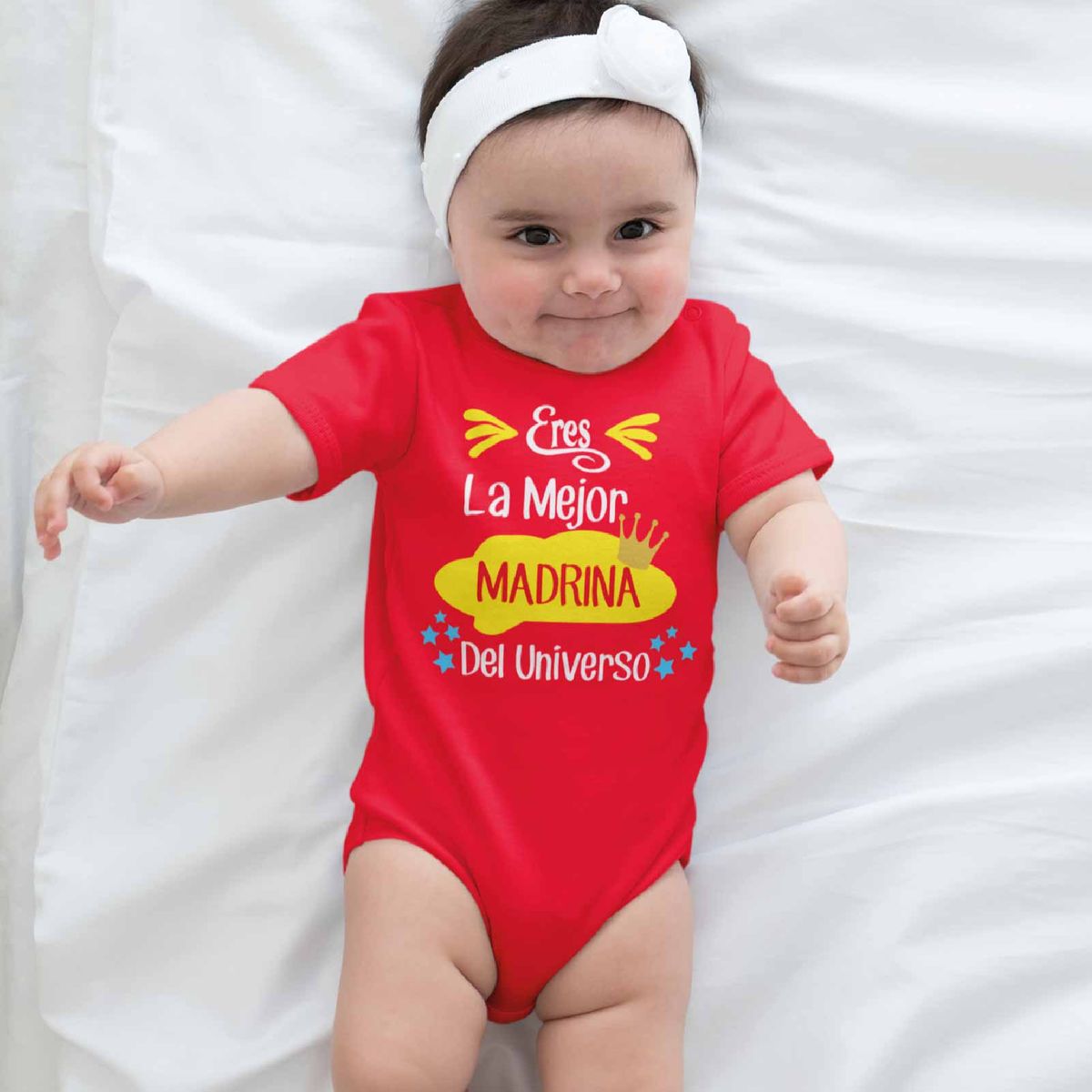 GENERICO - PILUCHOS  BODY DE BEBE LA MEJOR MADRINA DEL UNIVERSO