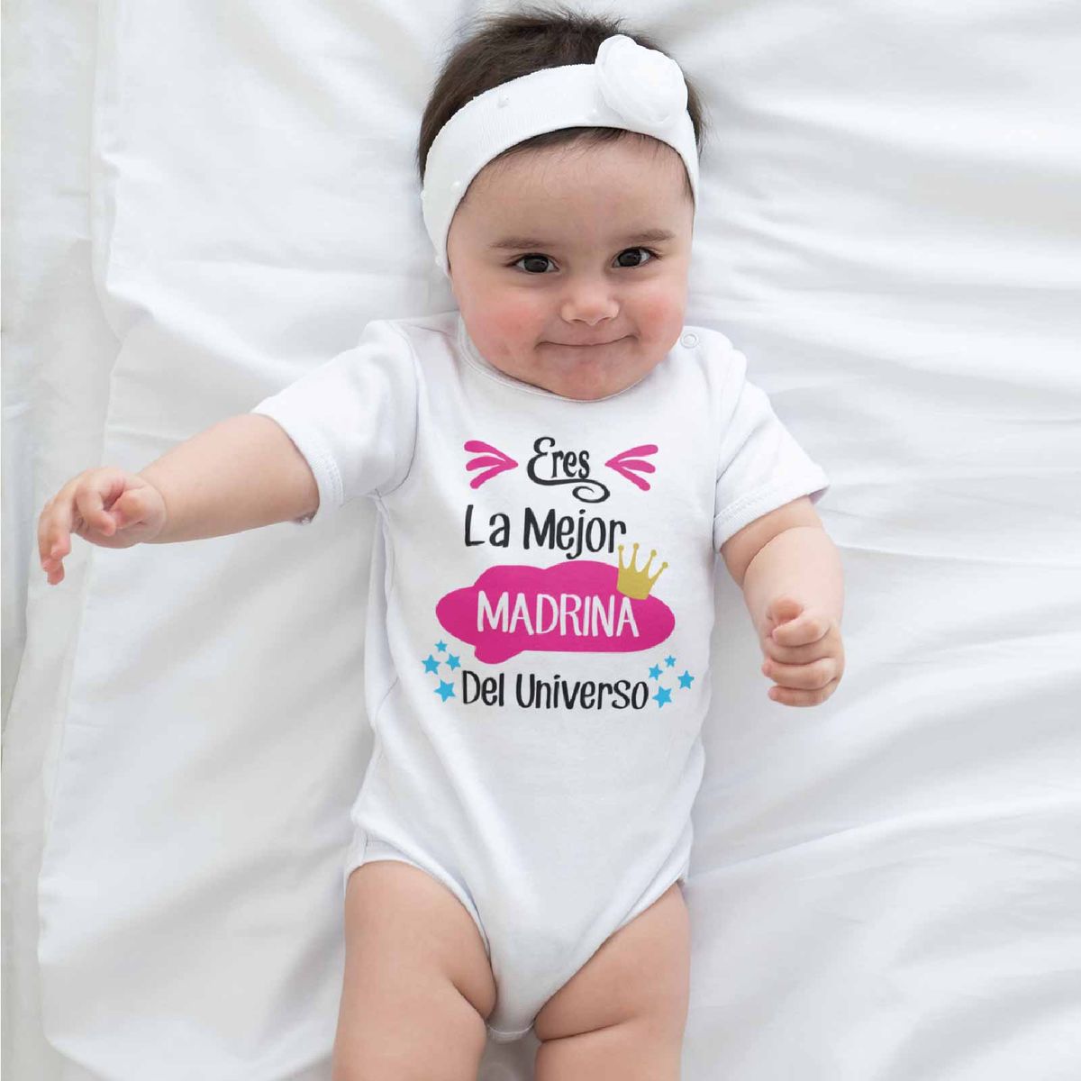 GENERICO - PILUCHOS  BODY DE BEBE LA MEJOR MADRINA DEL UNIVERSO