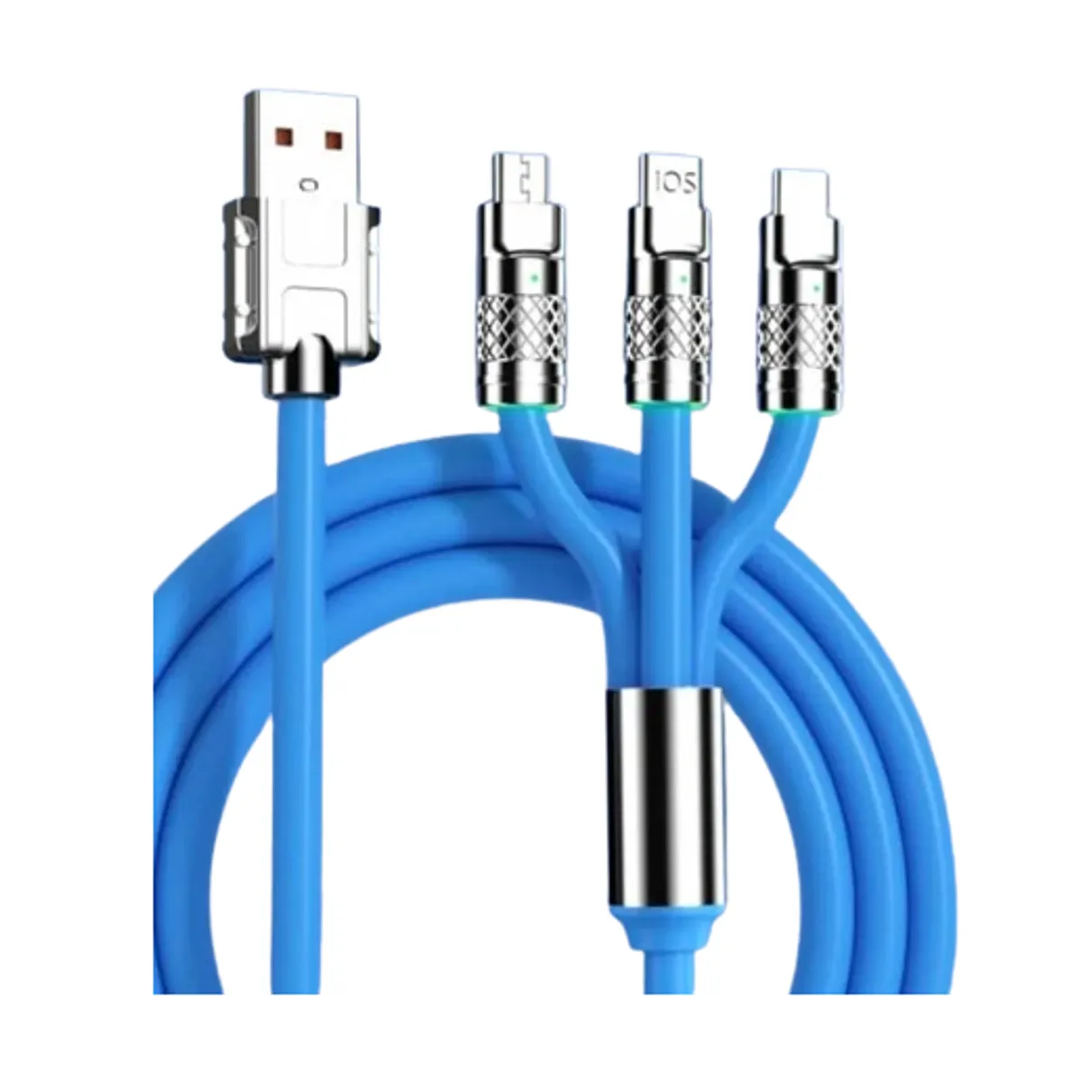 GENERICO - Cable de carga rápida 3 en 1, 120W [micro, tipo C y Lightining]