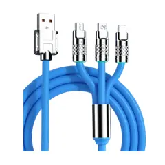 GENERICO - Cable de carga rápida 3 en 1, 120W [micro, tipo C y Lightining]