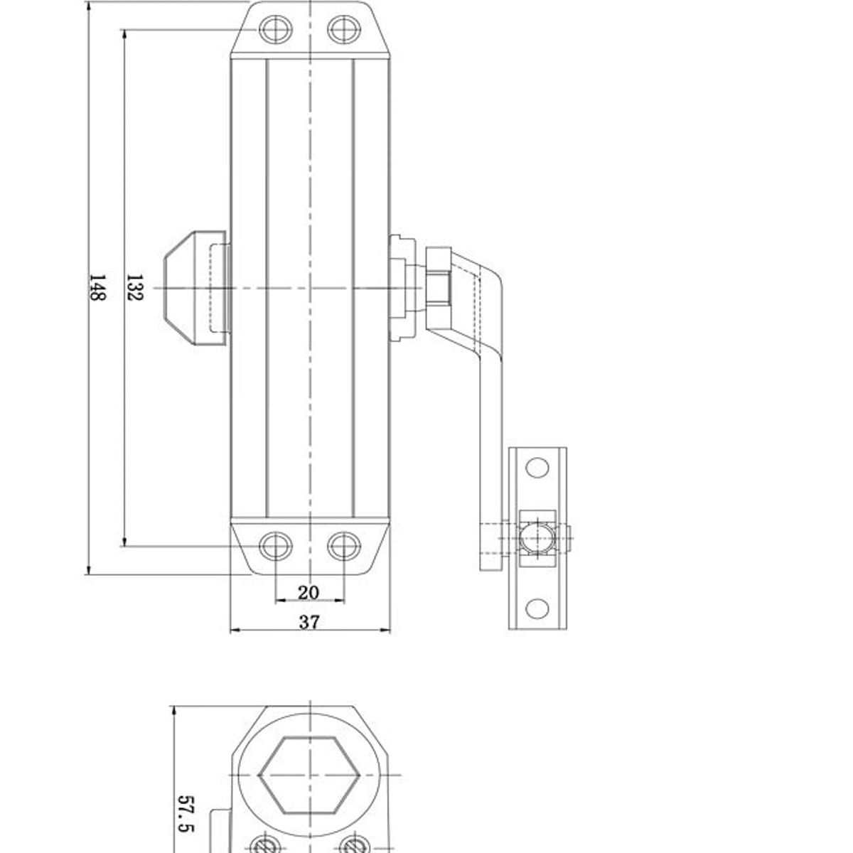 GENERICO - Brazo hidraulico uso residencial para puertas de 25-45 kgs