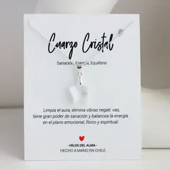 GENERICO - Collar de Plata 925 de estrella piedra natural Cuarzo Cristal