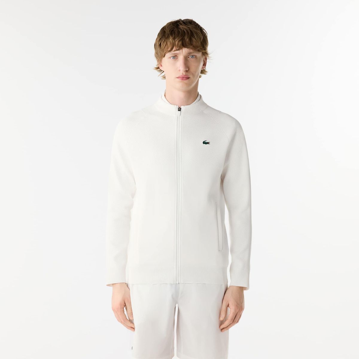 LACOSTE - Poleron Lacoste SH7541 Hombre Blanco invierno LACOSTE