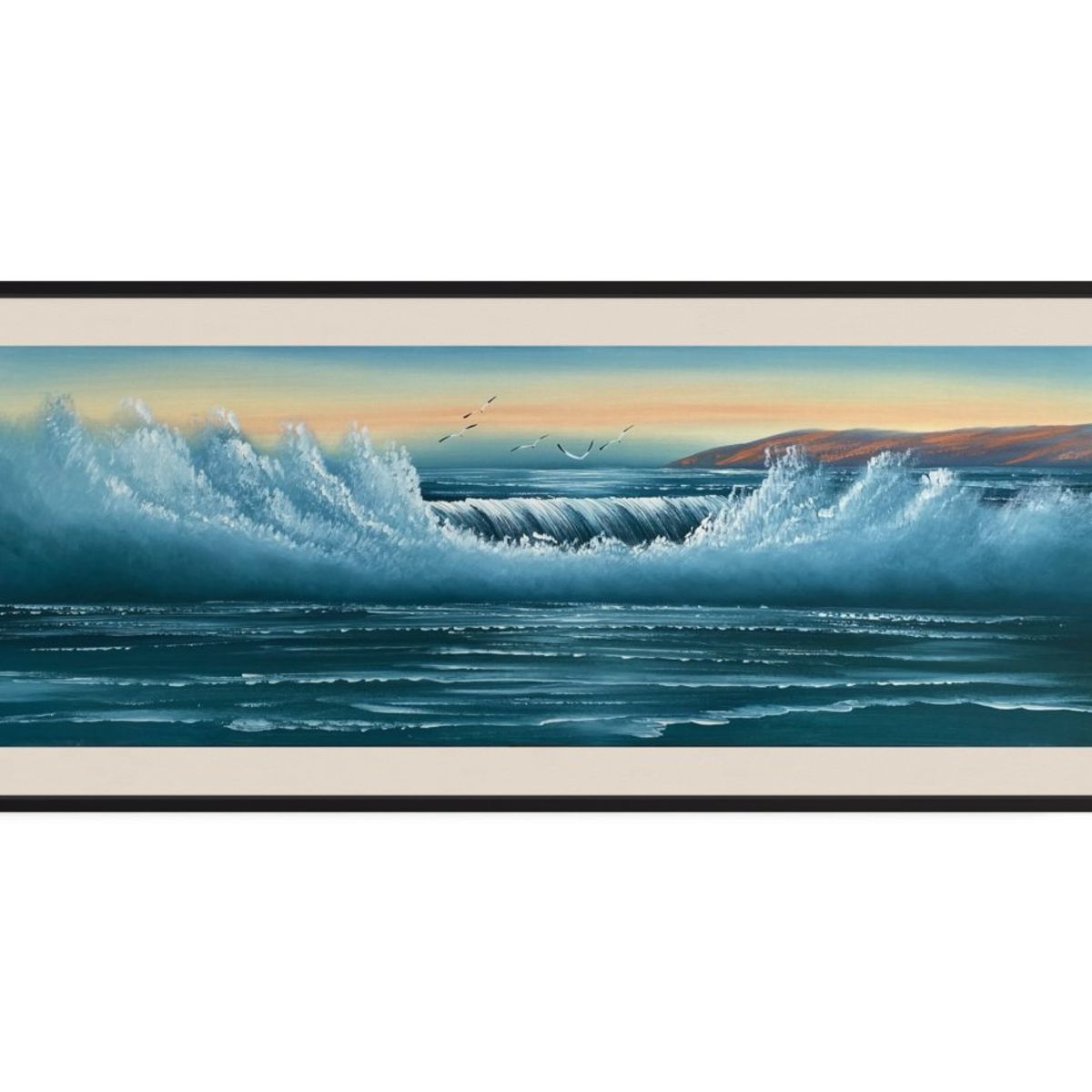 DEKAM DISEÑO - Cuadro de Mar Pintado Oleo Enmarcado 146x66 Cms