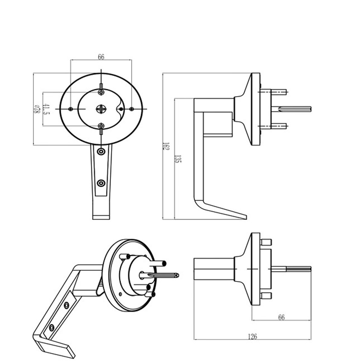 GENERICO - Manilla para barra antipánico simple o doble