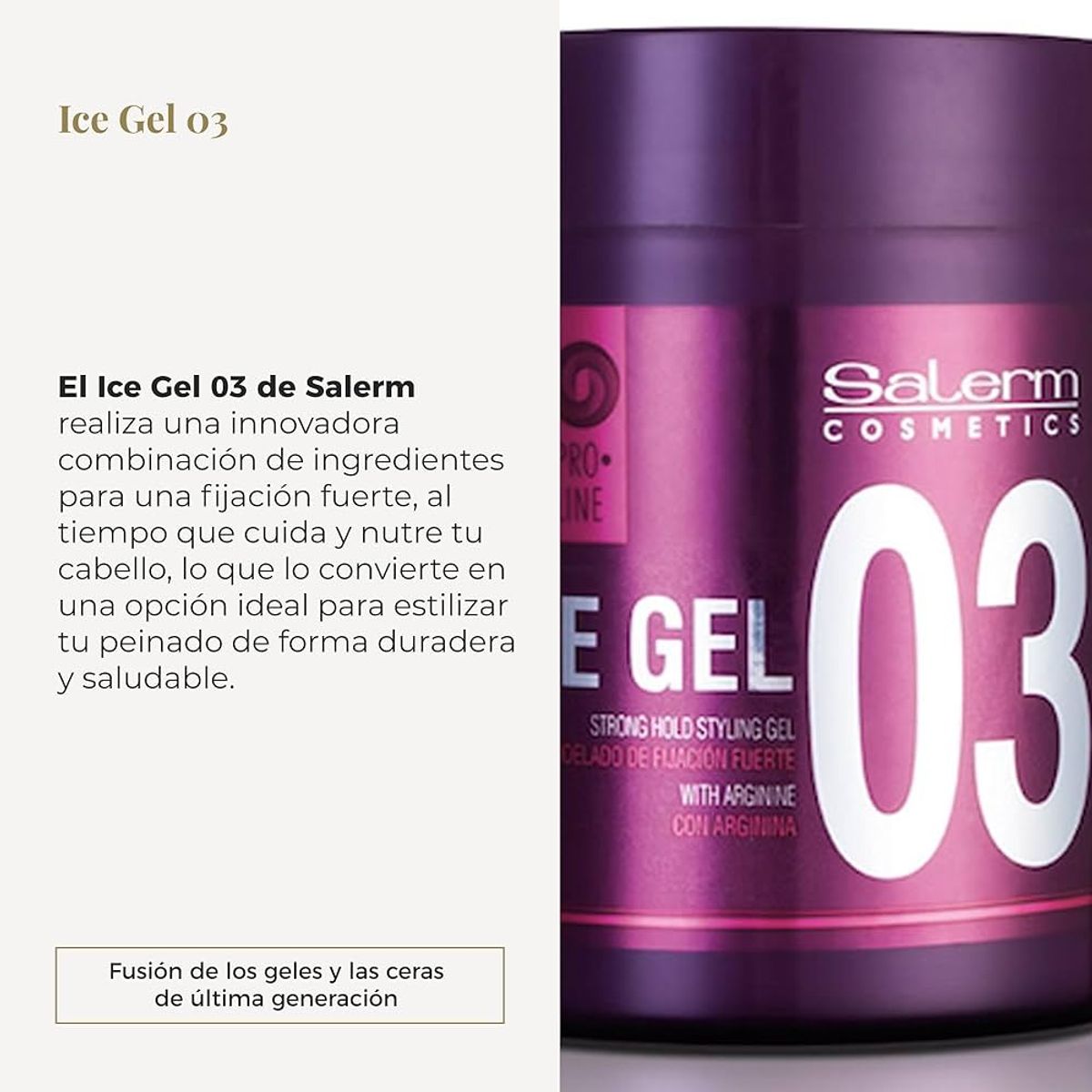 SALERM - Salerm Pro Line Ice Gel Modelado Fijacion Fuerte 03 - 500ml