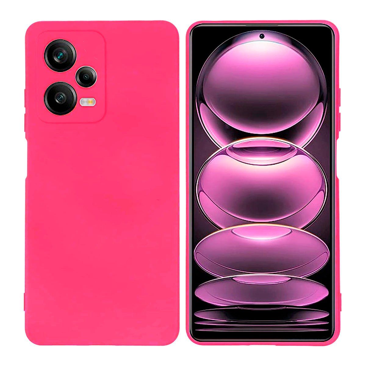 JOIGO - Carcasa Para Xiaomi Redmi Note 12 Pro / Note 12 Pro Plus Fucsia