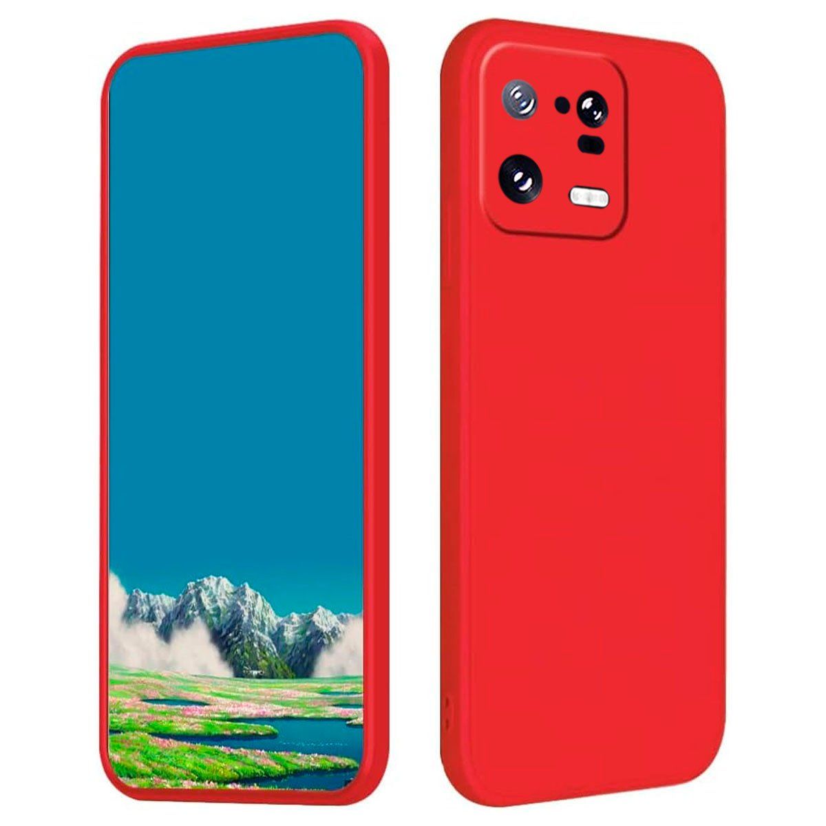 JOIGO - Carcasa Funda Para Xiaomi 13 Pro Goma Rojo