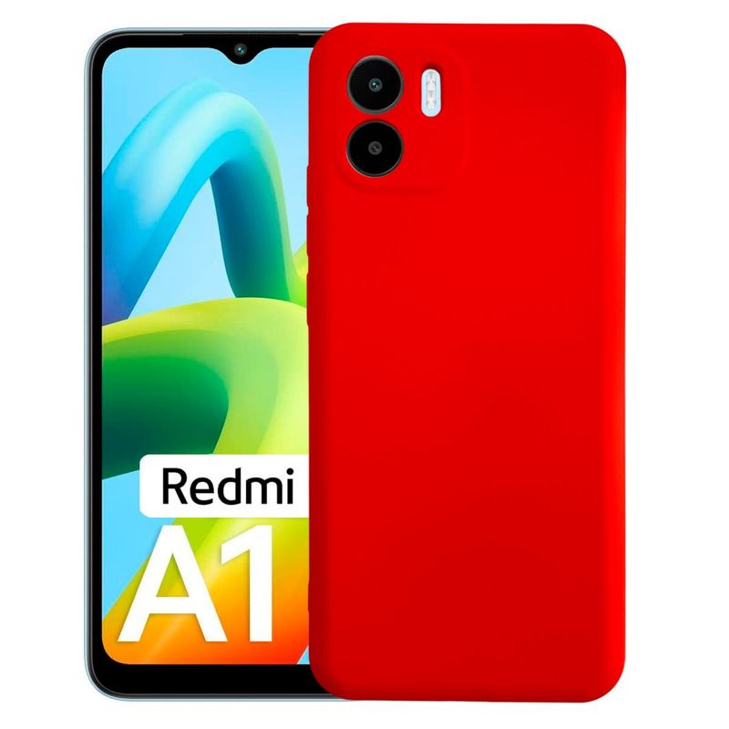 JOIGO - Carcasa Para Xiaomi Redmi A1 Goma Rojo