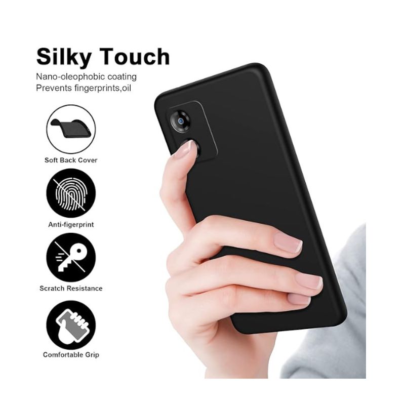 GENERICO - Carcasa Funda Color Para Motorola E13 - Negro