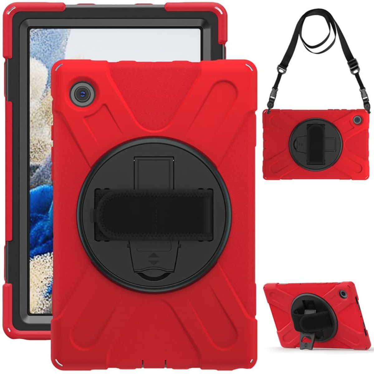 GENERICO - Funda Antigolpes para Samsung Galaxy Tab A8 X200-X205 Rojo