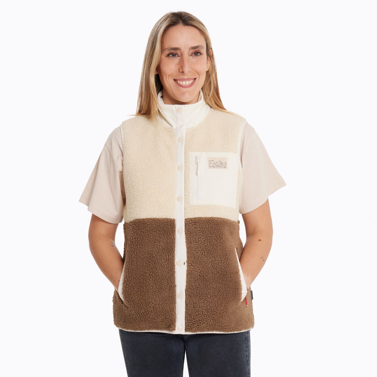 MERRELL - Polar Sin Mangas Mujer Trinity Sherpas Beige MERRELL