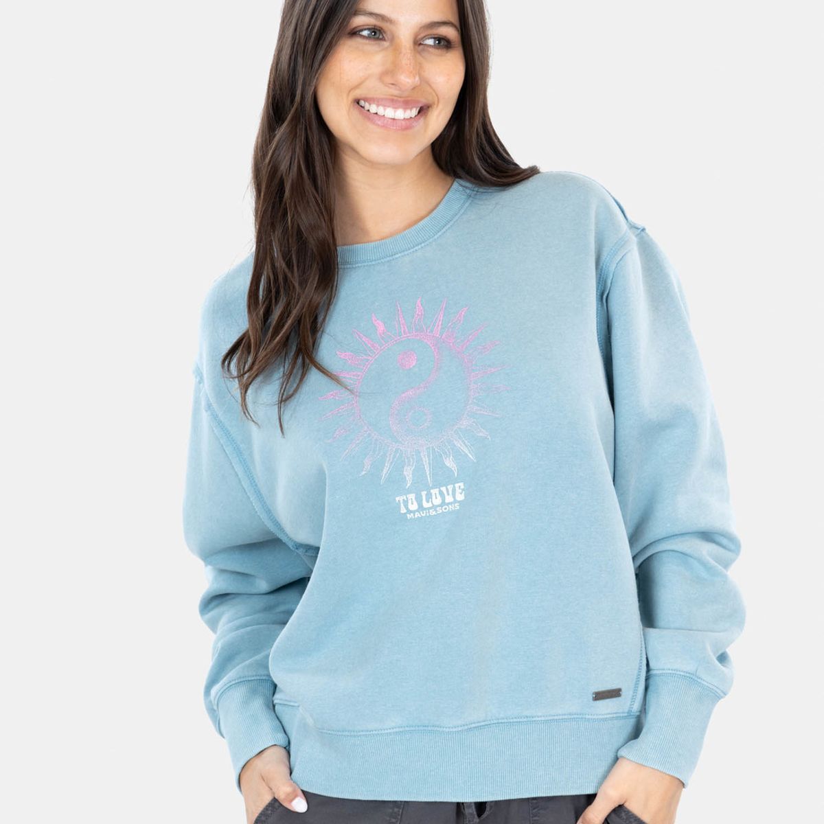 MAUI AND SONS - Poleron Cuello Redondo Chill Out Crewneck  Mujer Maui And Sons