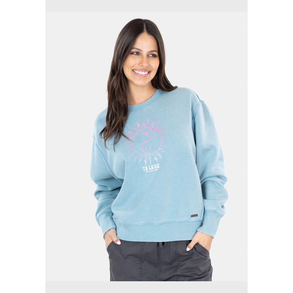 MAUI AND SONS - Poleron Cuello Redondo Chill Out Crewneck  Mujer Maui And Sons