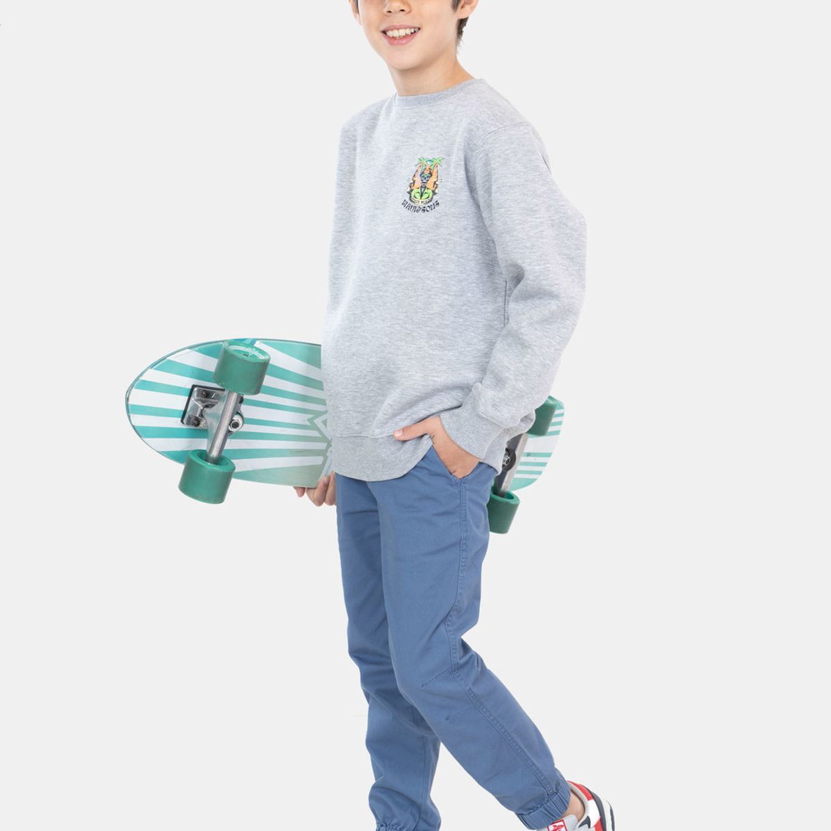 MAUI AND SONS - Poleron CR Los Angeles Lax Gris Niño Maui And Sons