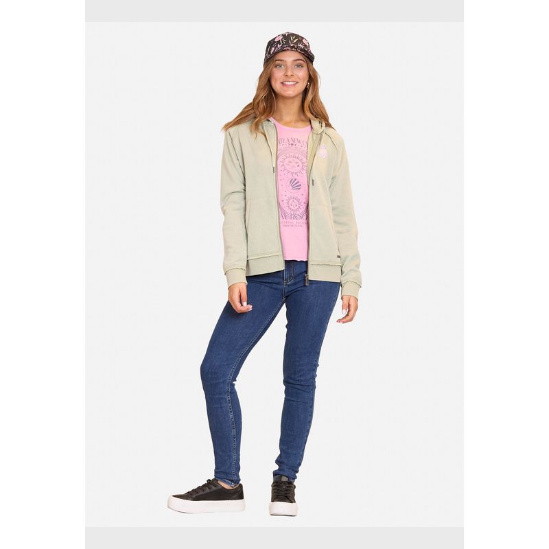MAUI AND SONS - Poleron Fullzipper  Mati Sun Verde Mujer Maui And Sons