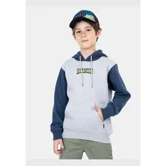 MAUI AND SONS - Poleron Canguro Shark Maui Kids Crew Azul Niño