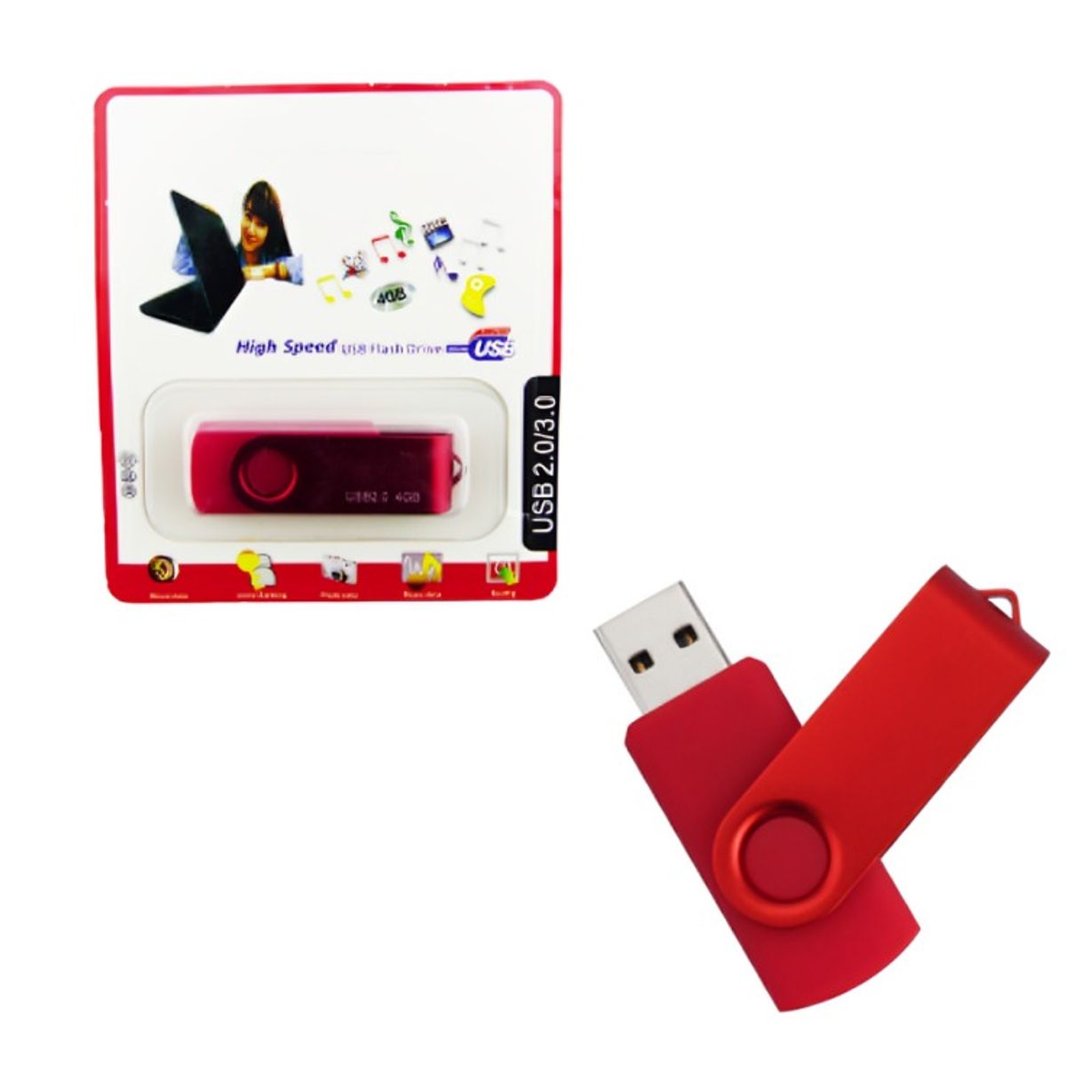 OEM - PENDRIVE 4 GB FLASH DRIVE USB 2.0 EN BLISTER