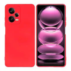 JOIGO - Carcasa Para Xiaomi Redmi Note 12 Pro / Note 12 Pro Plus Goma Rojo.