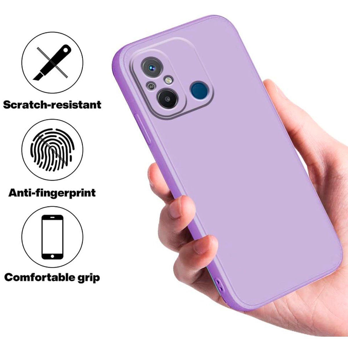 JOIGO - Carcasa Para Xiaomi Redmi 12C Goma Lila