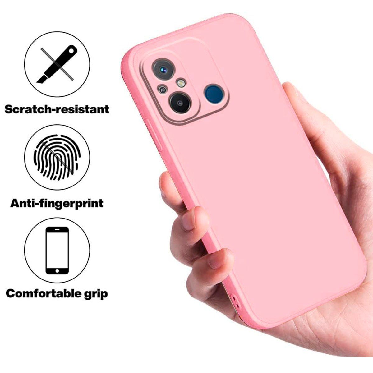 JOIGO - Carcasa Para Xiaomi Redmi 12C Goma Rosado