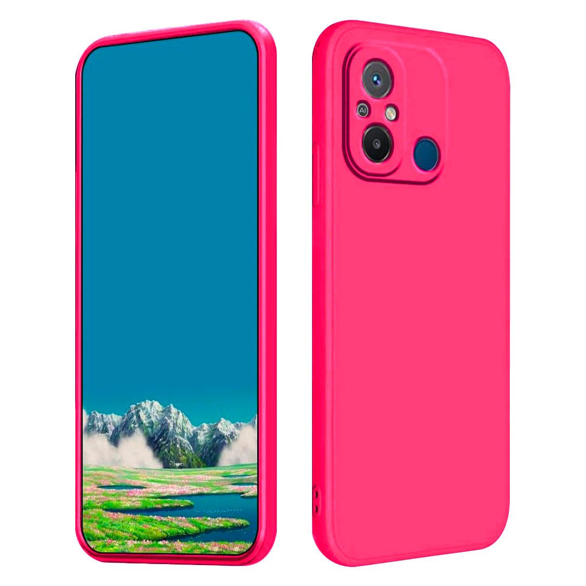 JOIGO - Carcasa Para Xiaomi Redmi 12C Goma Fucsia