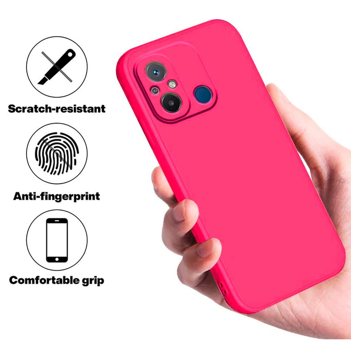 JOIGO - Carcasa Para Xiaomi Redmi 12C Goma Fucsia