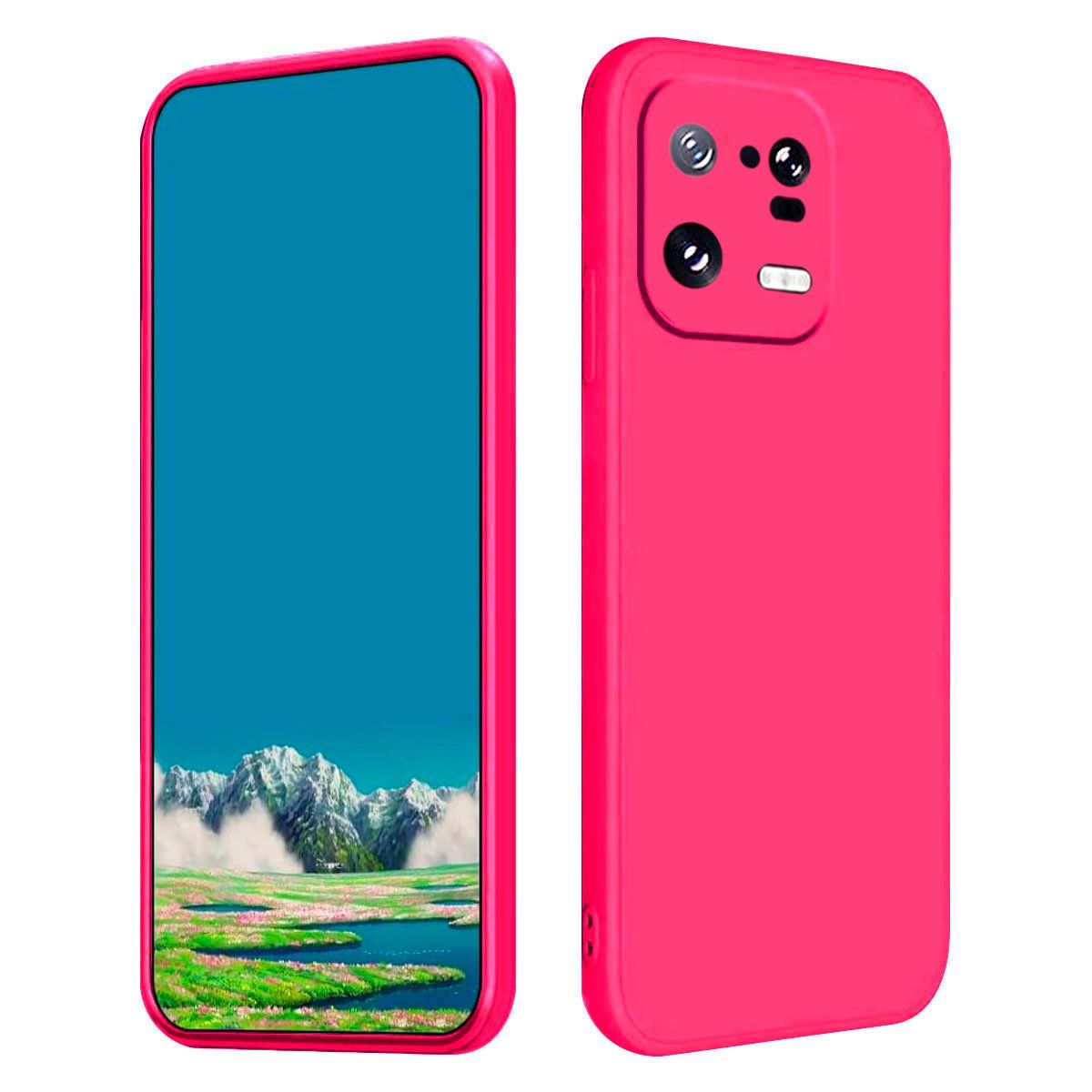 JOIGO - Carcasa Funda Para Xiaomi 13 Pro Goma Fucsia